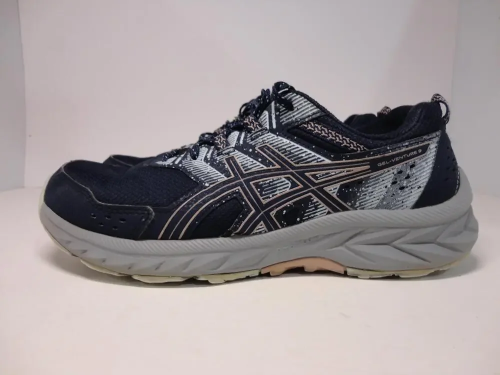 ASICS GEL-Venture 9 Shoes Womens Size 8.5 Blue Trail Running Sneakers 1012B313